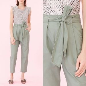 NWT Le Vie Rebecca taylor poplin tie pants